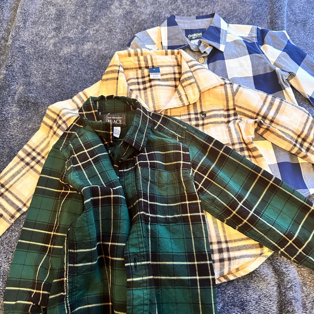 Boy plaid shirts